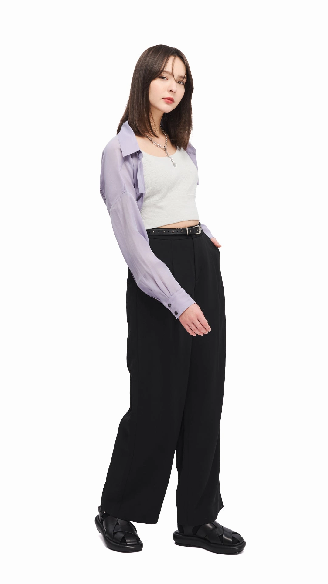 See-Through Crop Shirt