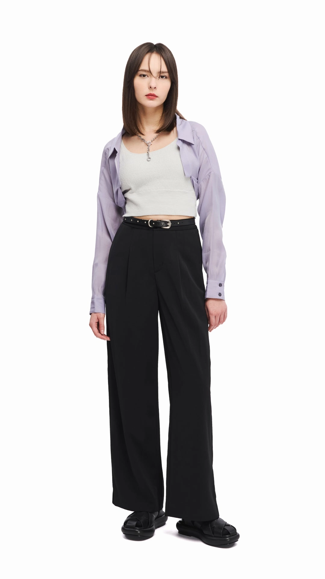 See-Through Crop Shirt