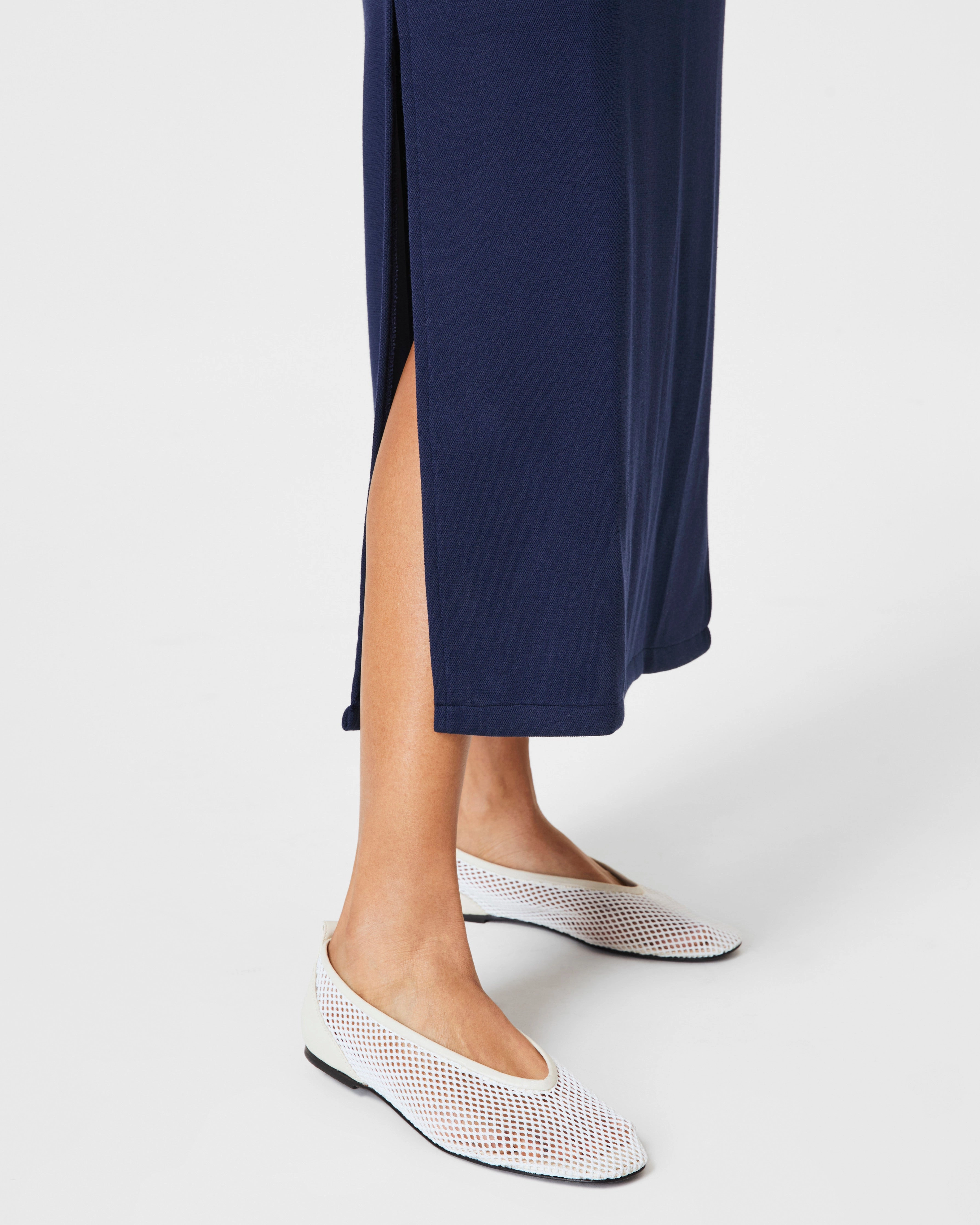 SPANX® AirEssentials Pique Polo Midi Dress