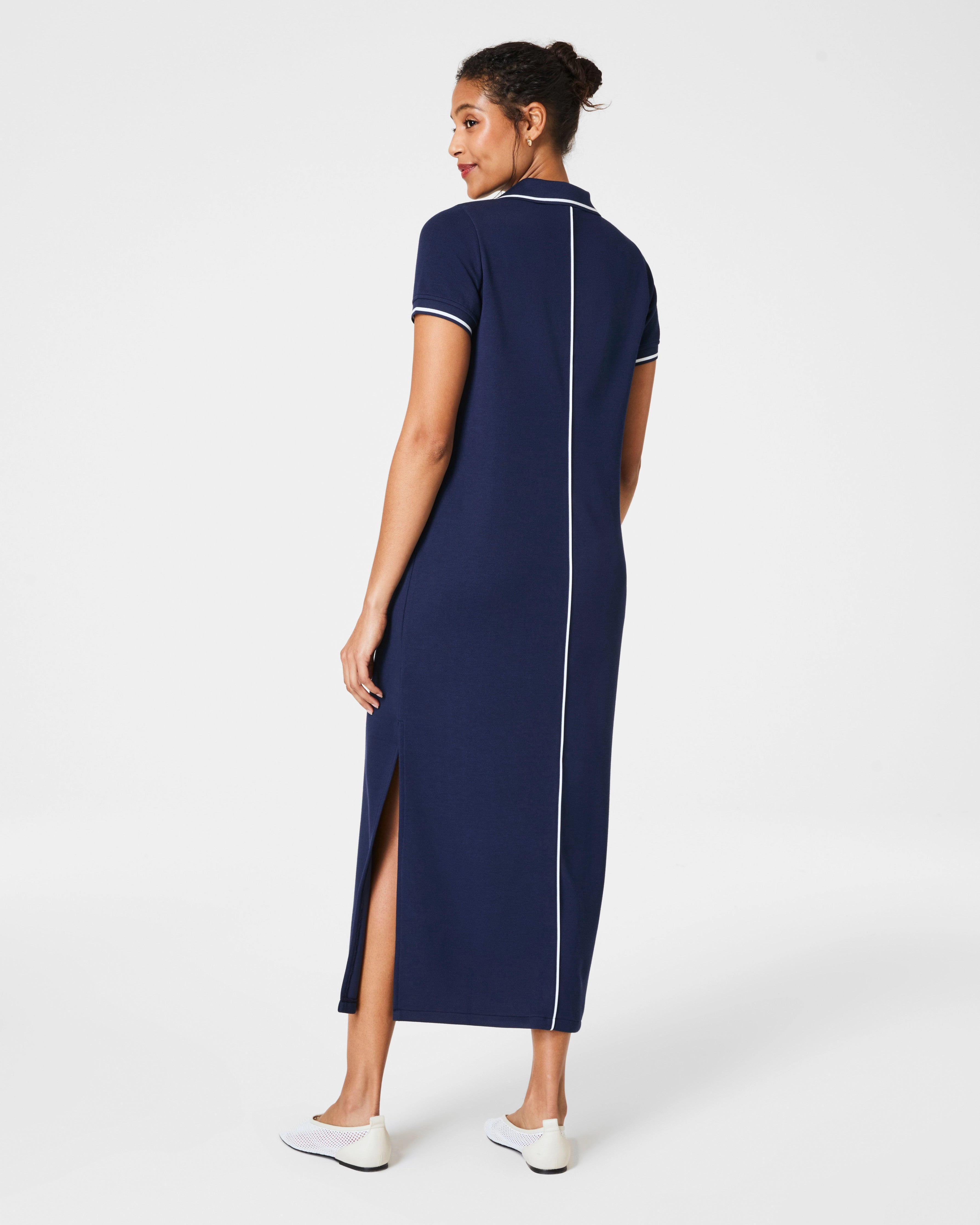 SPANX® AirEssentials Pique Polo Midi Dress