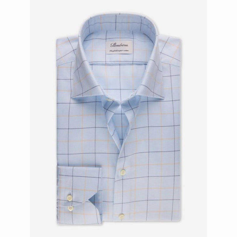 Stenstroms | Checked Twill Dress Shirt