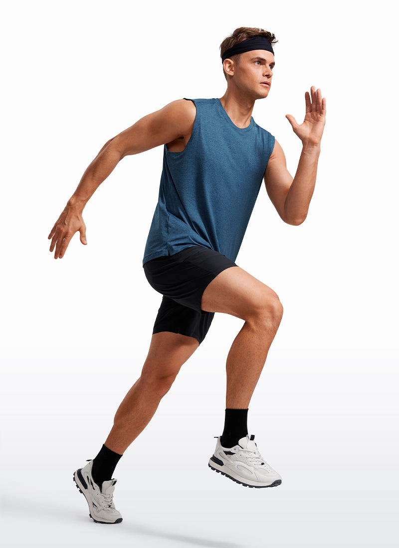 Stretch Quick Dry Tank Tops Crewneck
