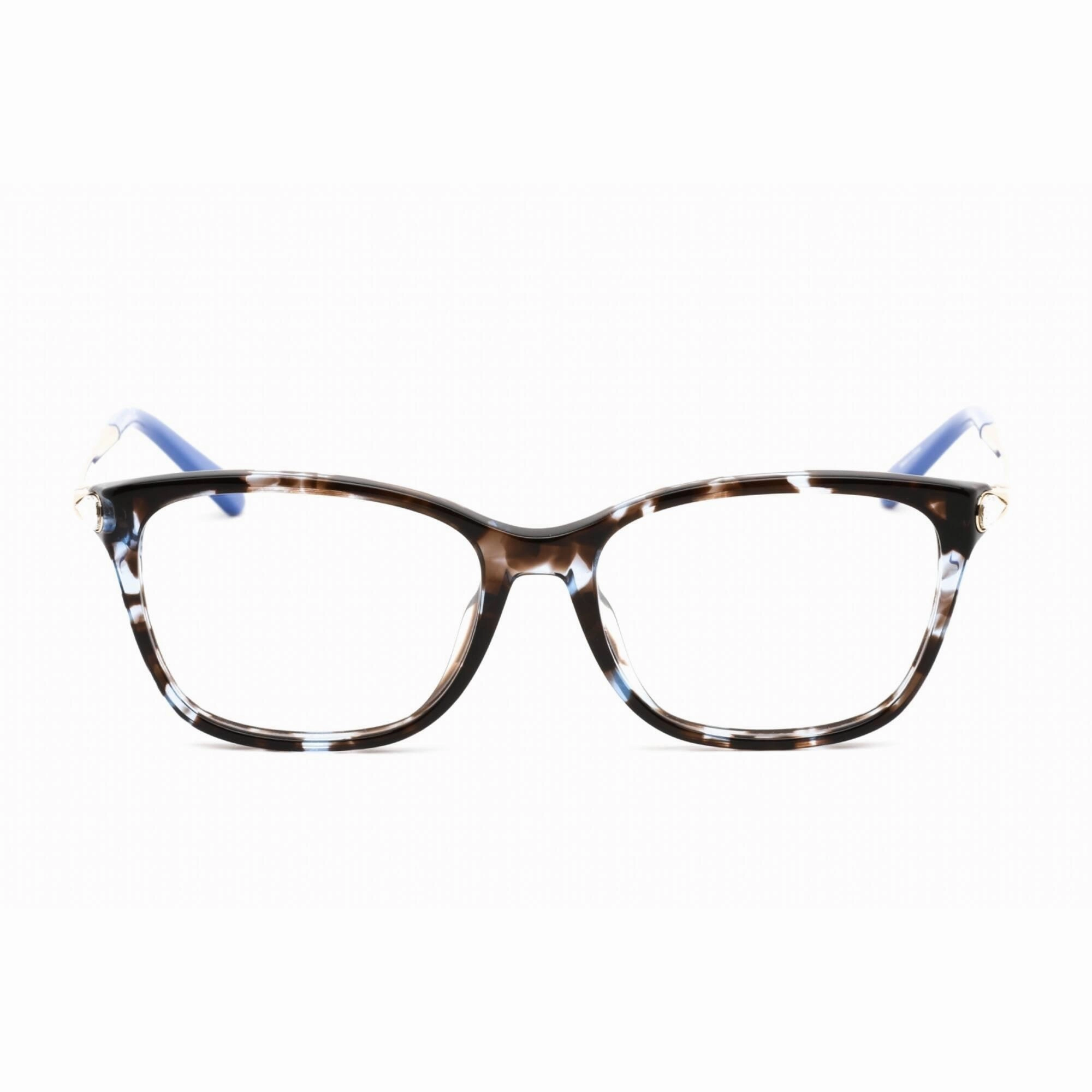 Swarovski Men's Eyeglasses - Cat Eye Shape Colored Havana Plastic Frame | SK5350 55A
