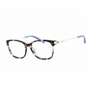 Swarovski Men's Eyeglasses - Cat Eye Shape Colored Havana Plastic Frame | SK5350 55A