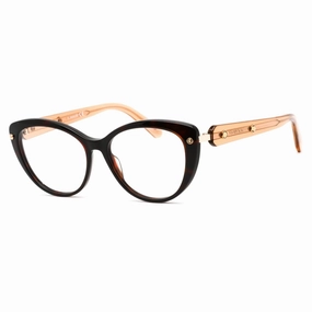 Swarovski Men's Eyeglasses - Full Rim Cat Eye Dark Havana Plastic Frame | SK5477 052