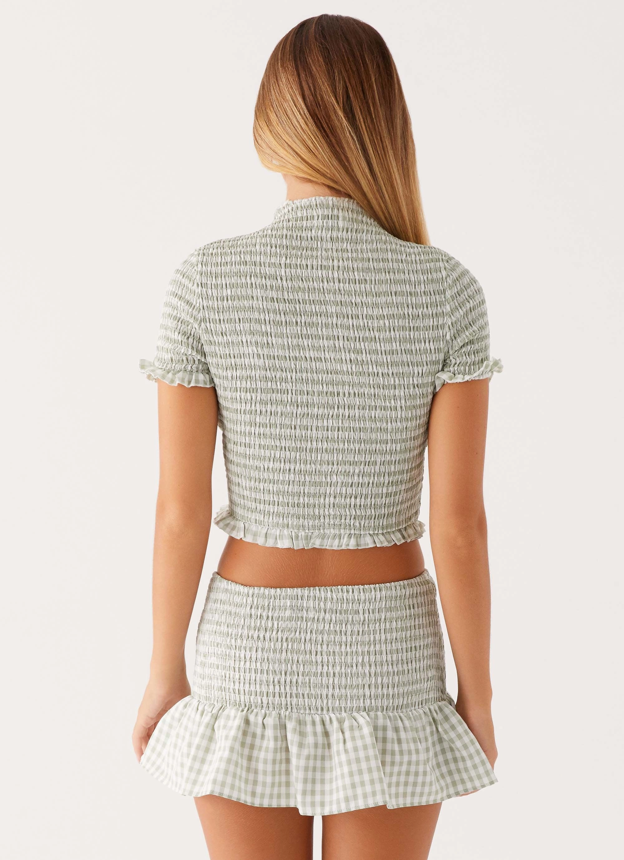 Sweetest Pie T-Shirt - Sage Gingham