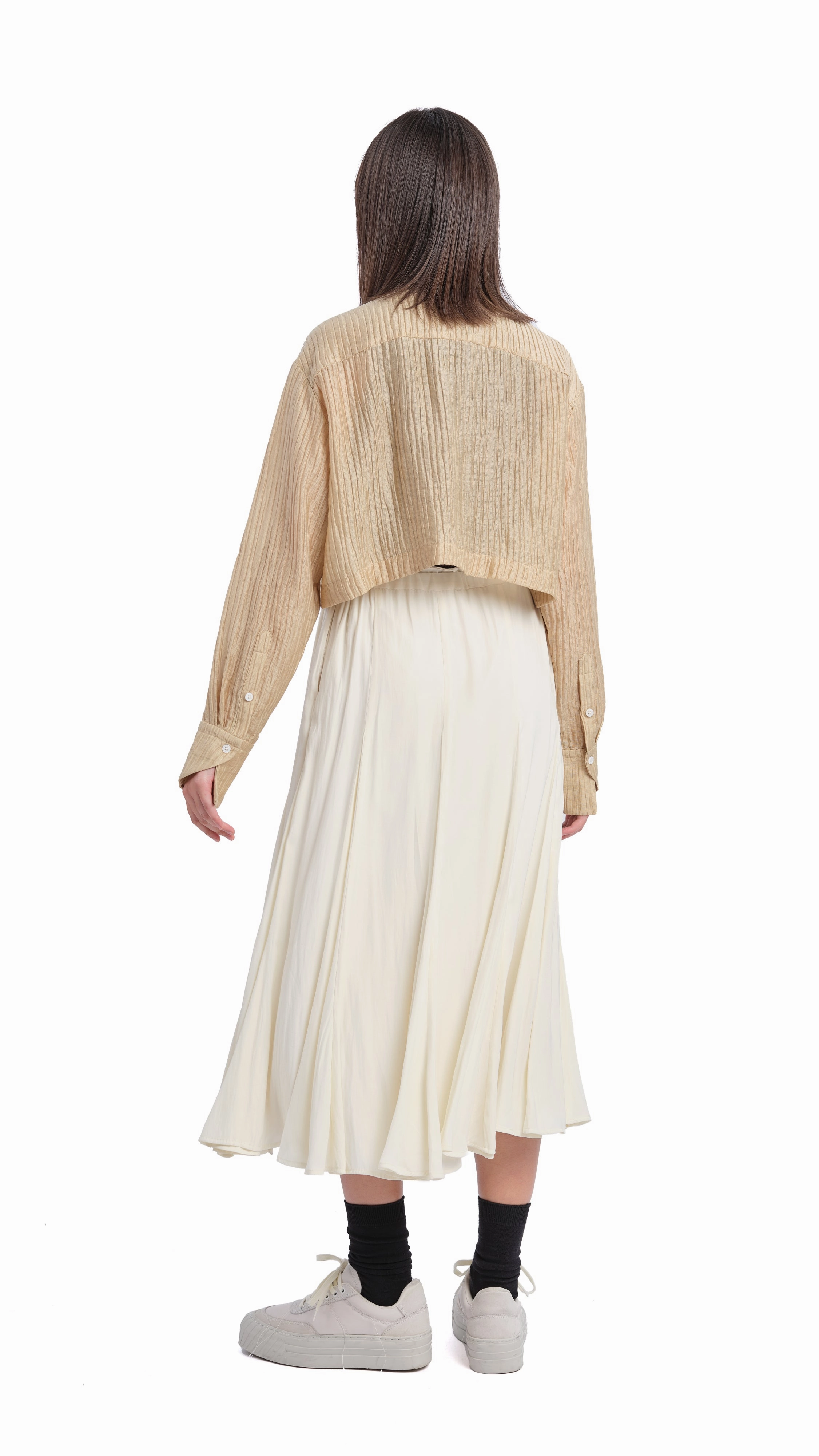 Textual Cropped Shirt