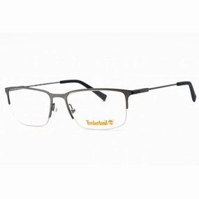 Timberland Men's Eyeglasses - Matte Dark Nickeltin Metal Half Rim Frame | TB1758 007