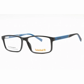 Timberland Men's Eyeglasses - Shiny Black Plastic Rectangular Full Rim | TB1705 001