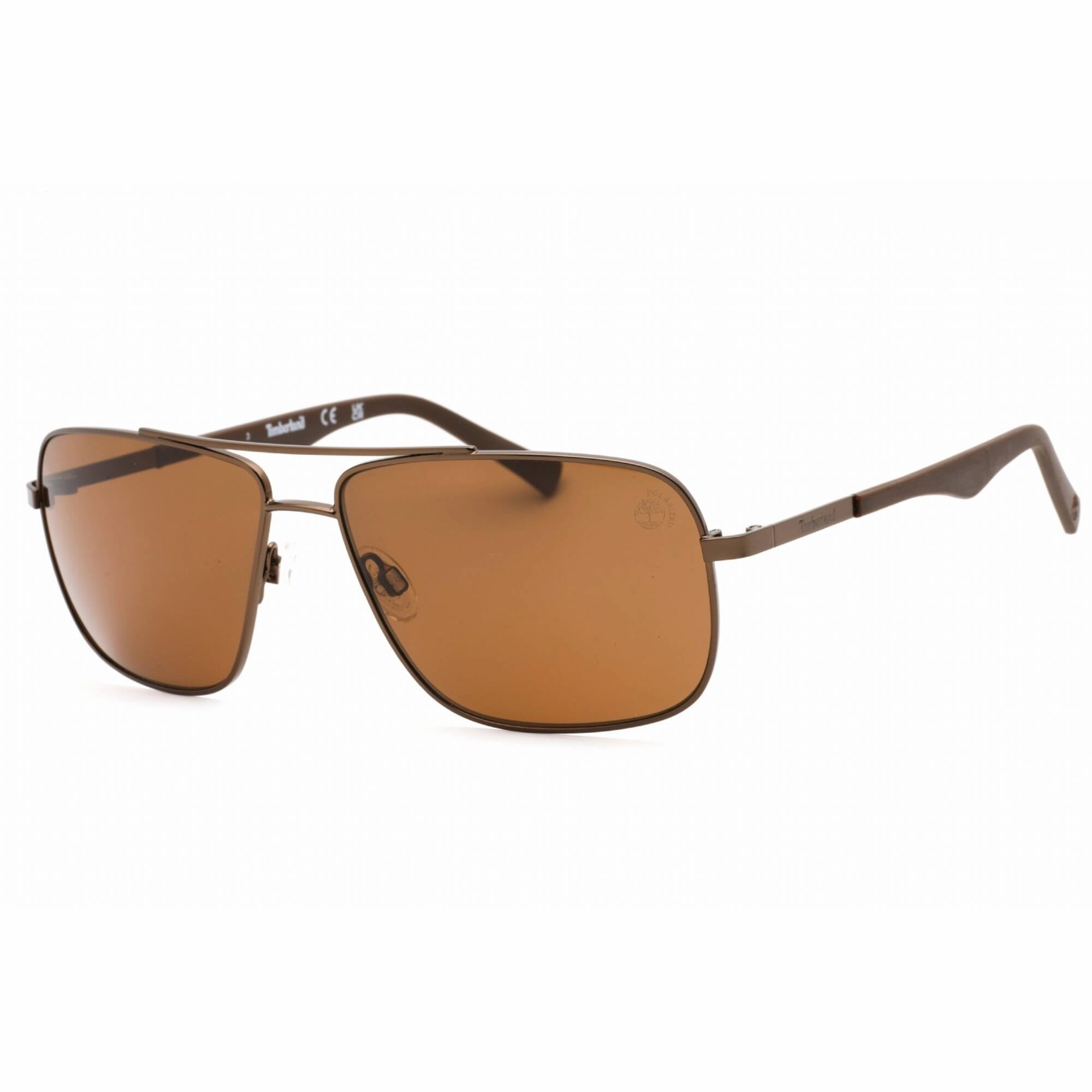 Timberland Men's Sunglasses - Dark Brown/Other Aviator Full Rim Frame | TB9107 50H