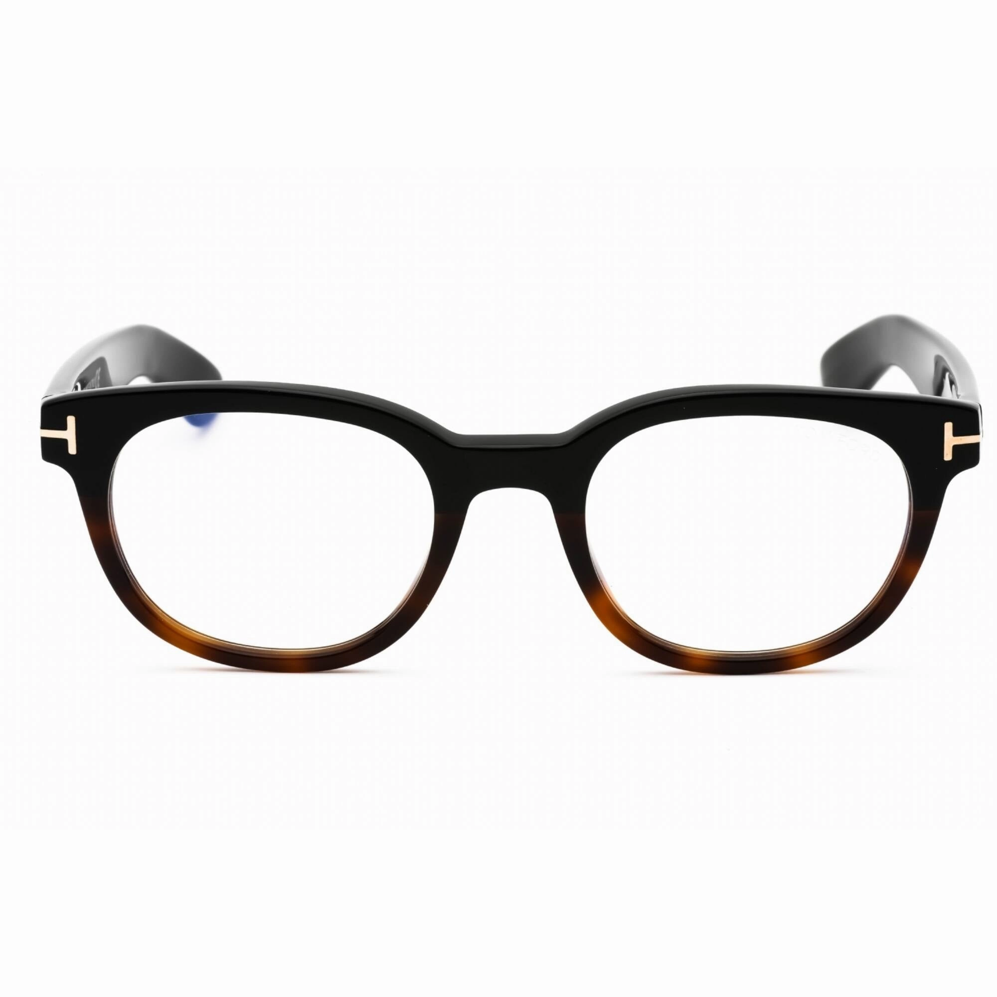 Tom Ford Men's Eyeglasses - Black/Other Oval Acetate Full Rim Frame | FT5807-B 005