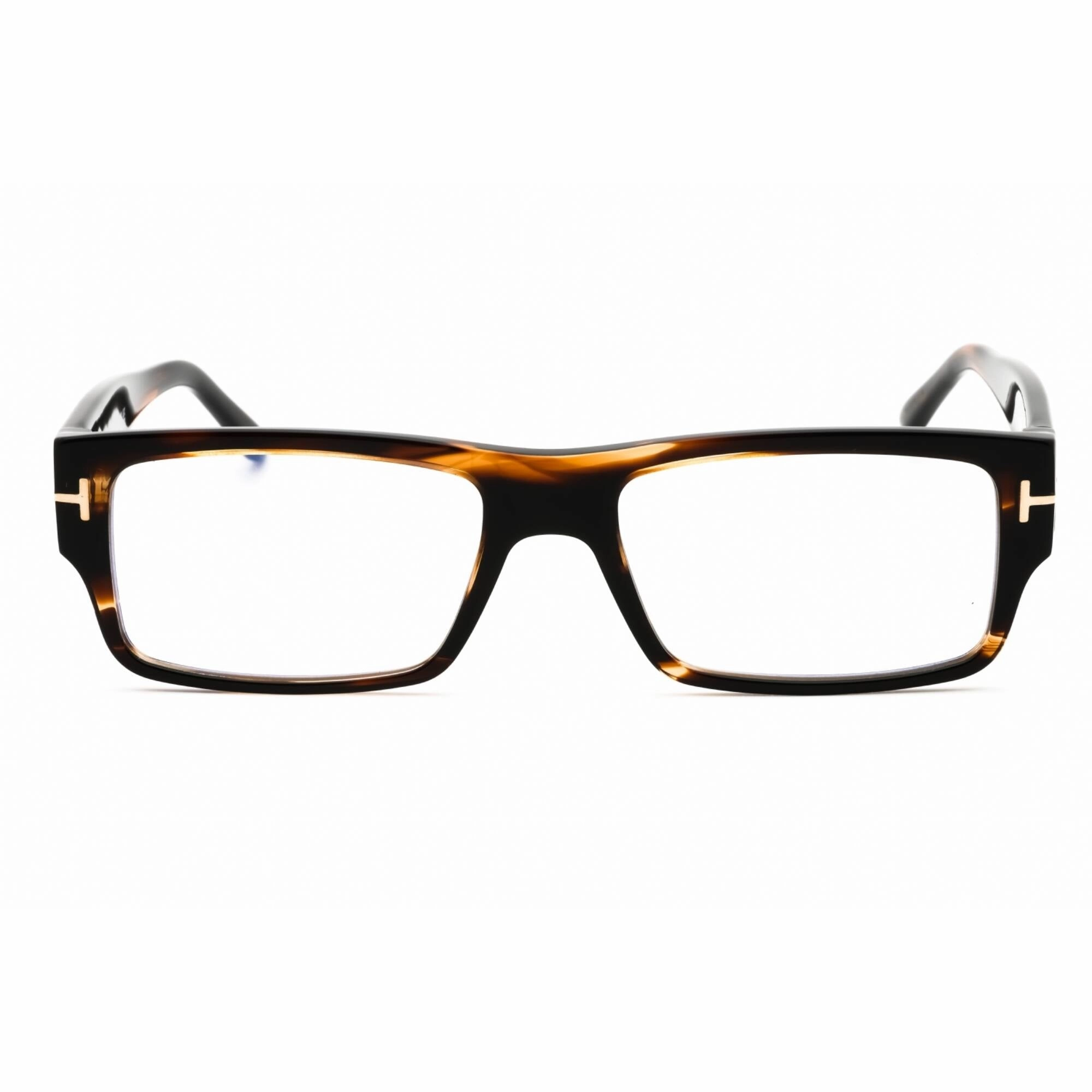 Tom Ford Men's Eyeglasses - Dark Brown/Other Rectangular Full Rim Frame | FT5835-B 050