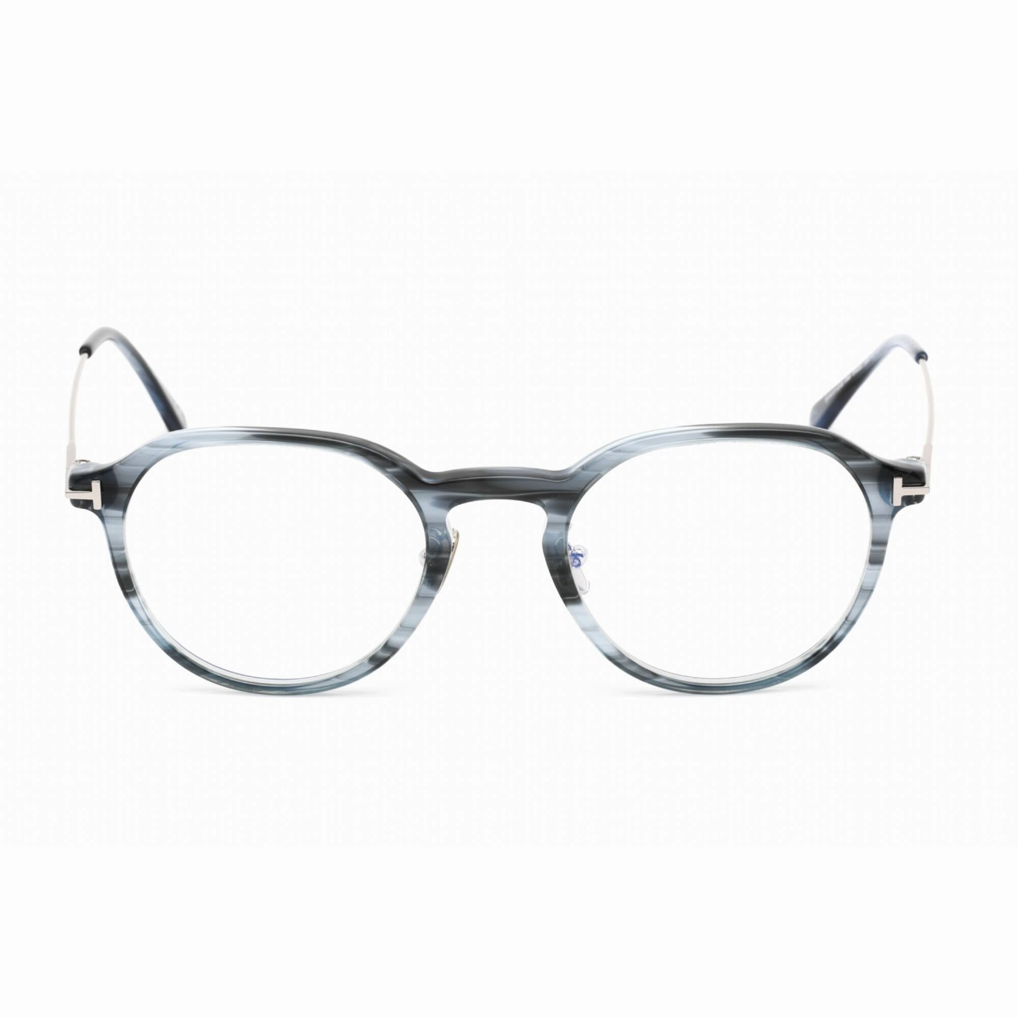 Tom Ford Men's Eyeglasses - Havana/Other Plastic Oval Full Rim Frame | FT5777-D-B 056