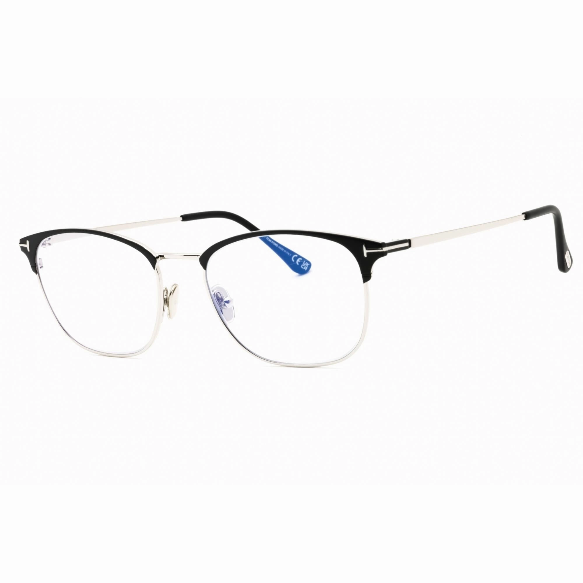 Tom Ford Men's Eyeglasses - Matte Black Metal Cat Eye Full Rim Frame | FT5750-B 002