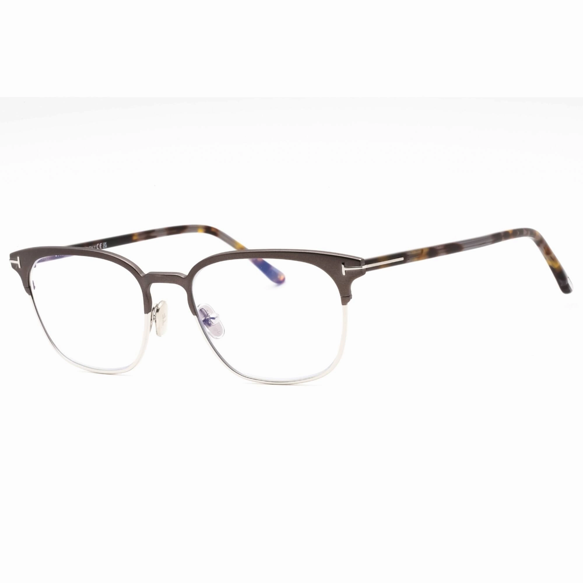 Tom Ford Men's Eyeglasses - Matte Gunmetal Metal Cat Eye Full Rim Frame | FT5799-B 009