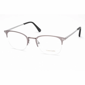 Tom Ford Men's Eyeglasses - Matte Light Ruthenium Cat Eye Half Rim Frame | FT5452 013