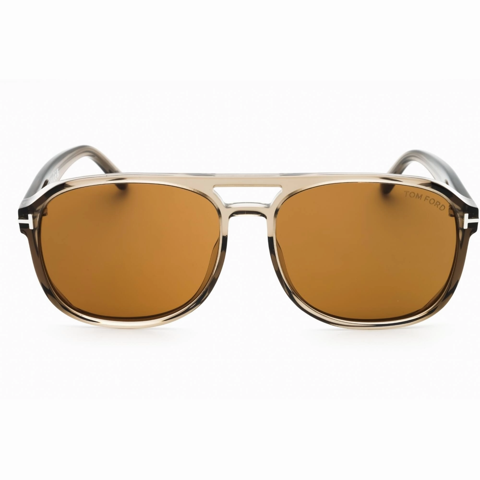 Tom Ford Men's Sunglasses - Shiny Light Brown Acetate Full Rim Navigator | FT1022 45E