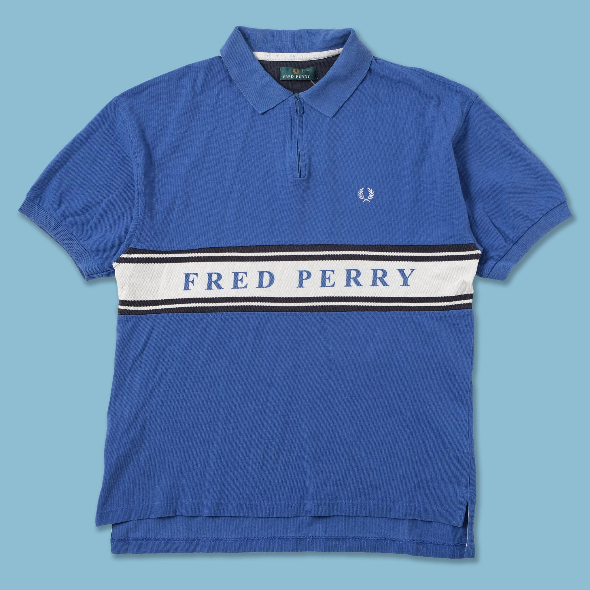 Vintage Fred Perry Q-Zip Polo Medium