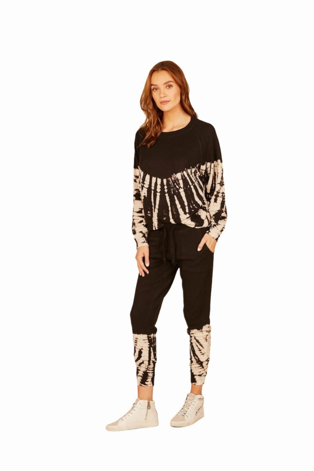 Vintage Havana Feather Tie Dye Crew B8895