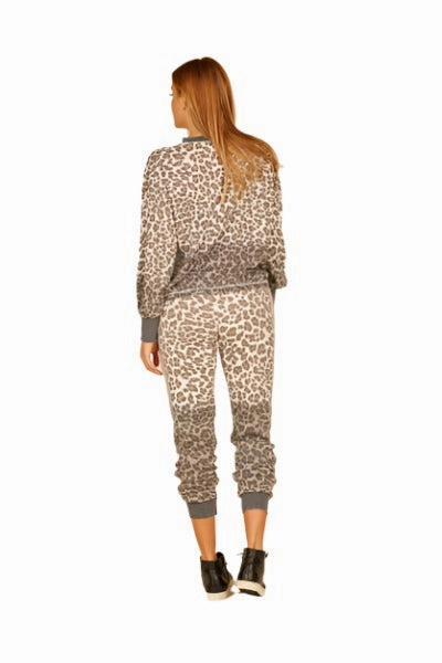 Vintage Havana Leopard Dip Dye Puff Sleeve Top VH8951