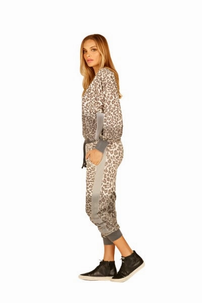 Vintage Havana Leopard Dip Dye Puff Sleeve Top VH8951