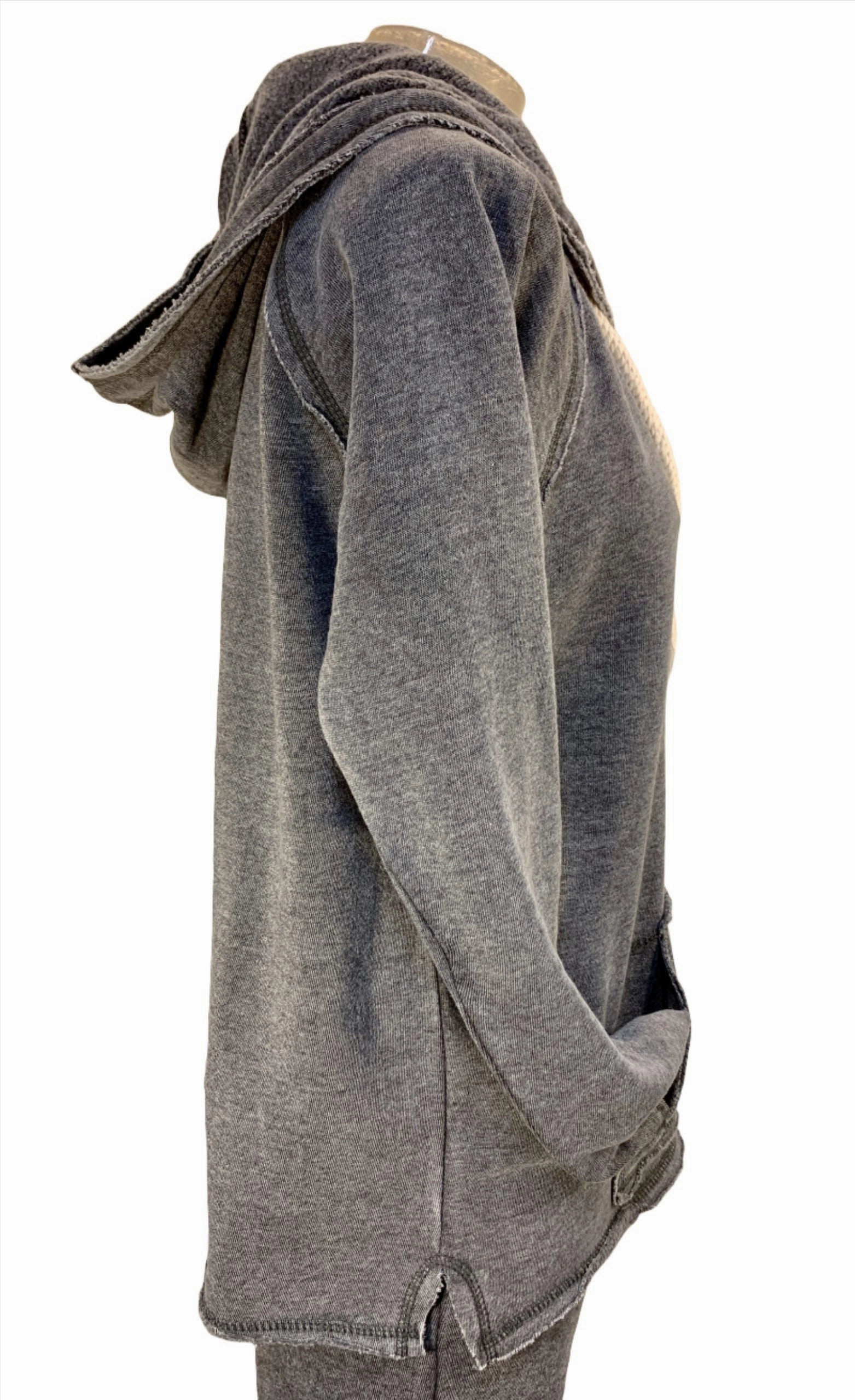 Vintage Havana/Ocean Drive BurnOut Hoodie OD1478 Steel Grey