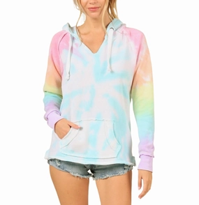 Vintage Havana Tie Dye Hoodie For Women’s - OD9313 Lollipop