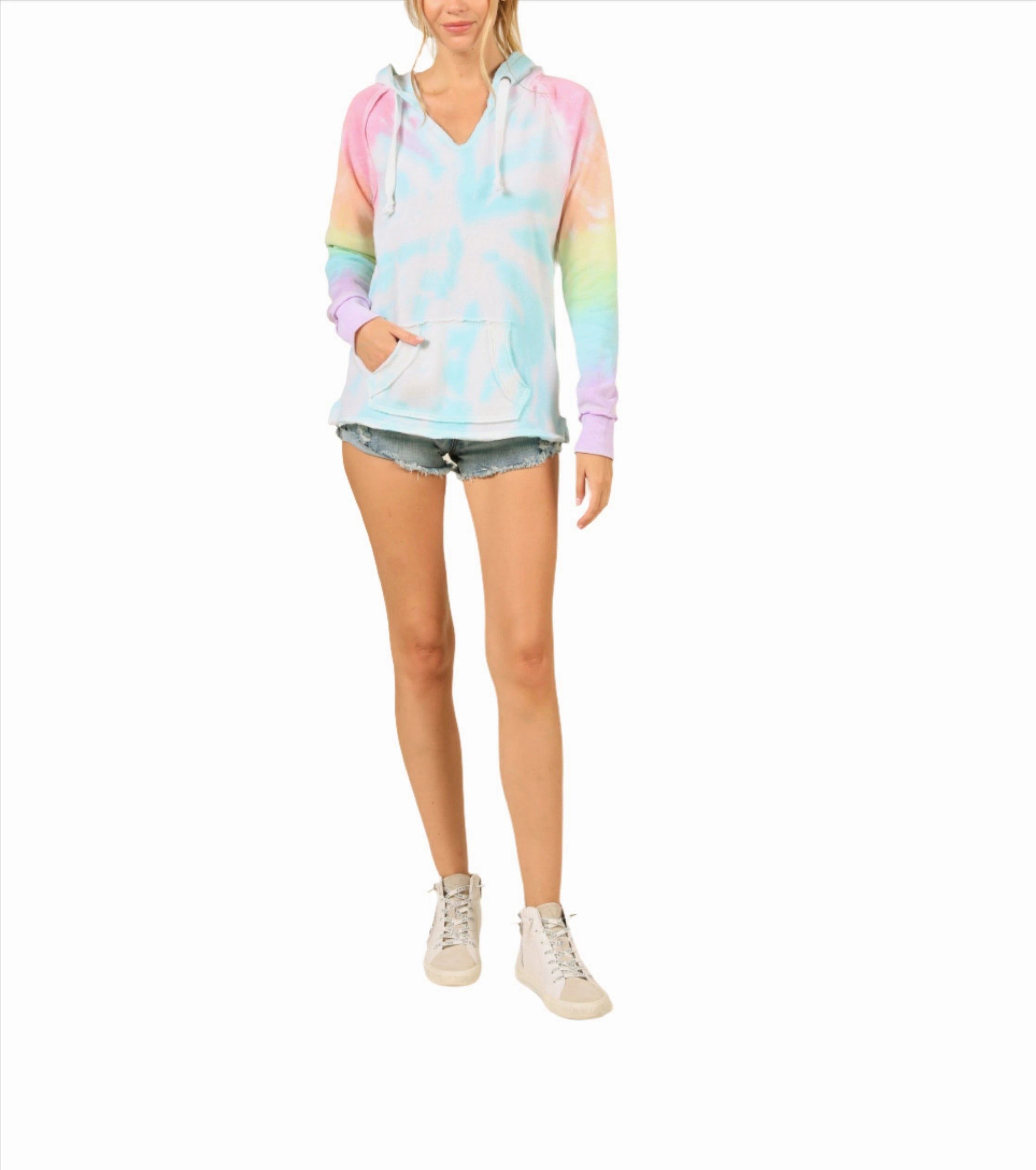 Vintage Havana Tie Dye Hoodie For Women’s - OD9313 Lollipop