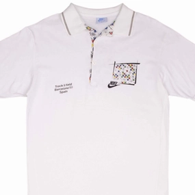 VINTAGE NIKE BARCELONA TRACK AND FIELD 1989 POLO SHIRT SIZE MEDIUM
