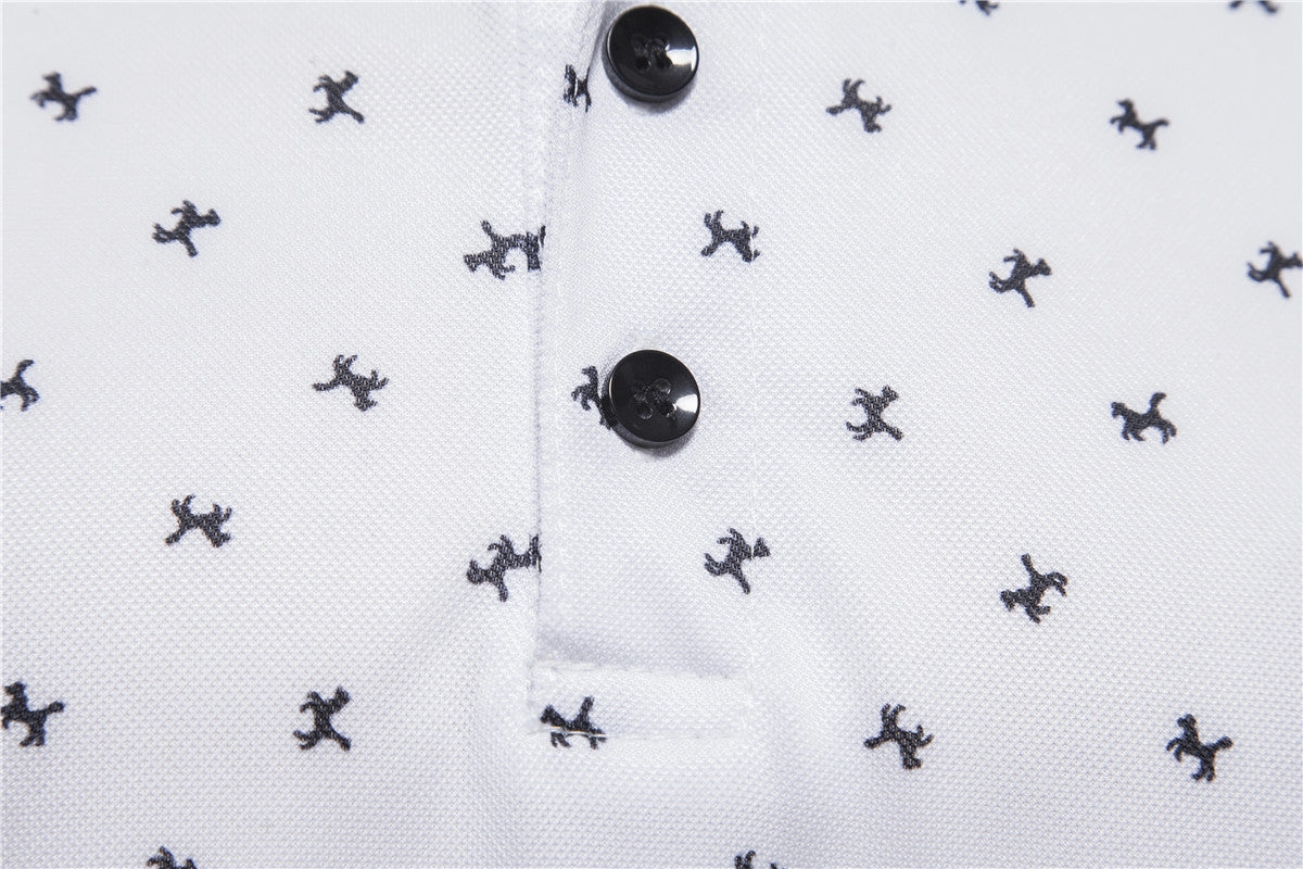 West Louis™ Business Style Short Sleeved Polo Shirt