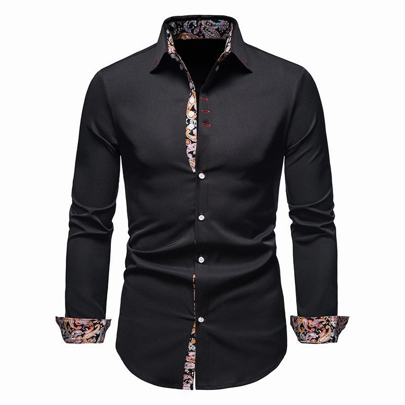 West Louis™ Designer Button Up Business Dress Shirt