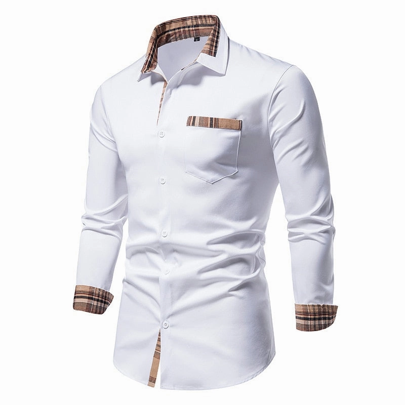 West Louis™ Designer Button Up Business Dress Shirt