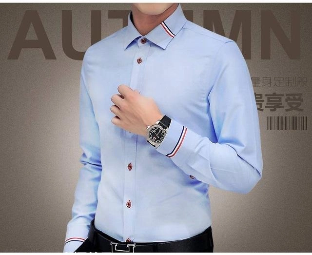West Louis™ Designer Cotton Slim Fit Dress Shirt