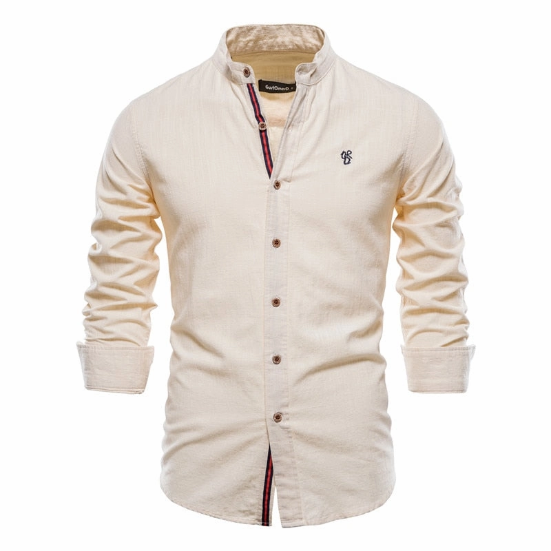 West Louis™ Exclusive Long Sleeve Cotton Button-Up Shirt