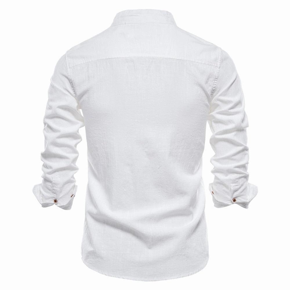 West Louis™ Exclusive Long Sleeve Cotton Button-Up Shirt