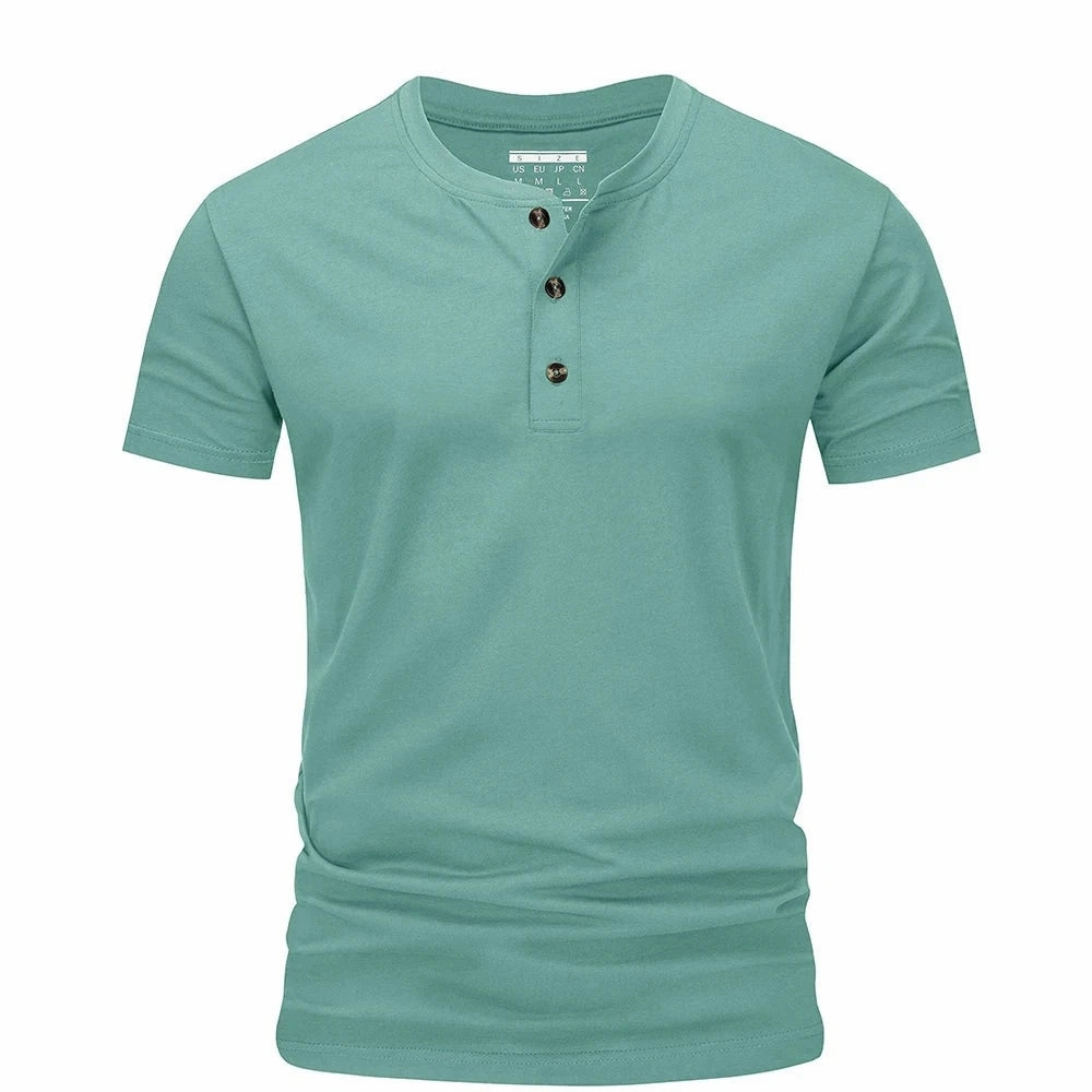 West Louis™ Fashion Henley Heather Color T-shirts