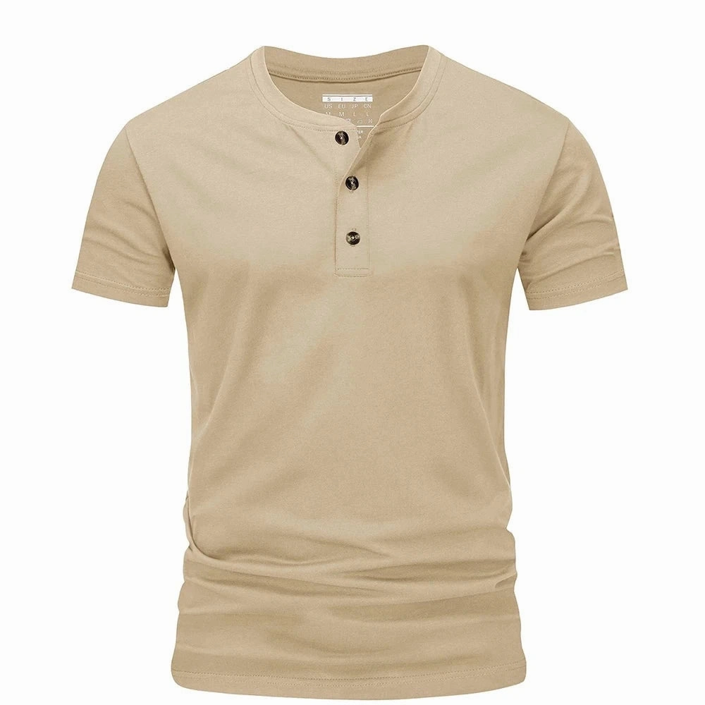 West Louis™ Fashion Henley Heather Color T-shirts