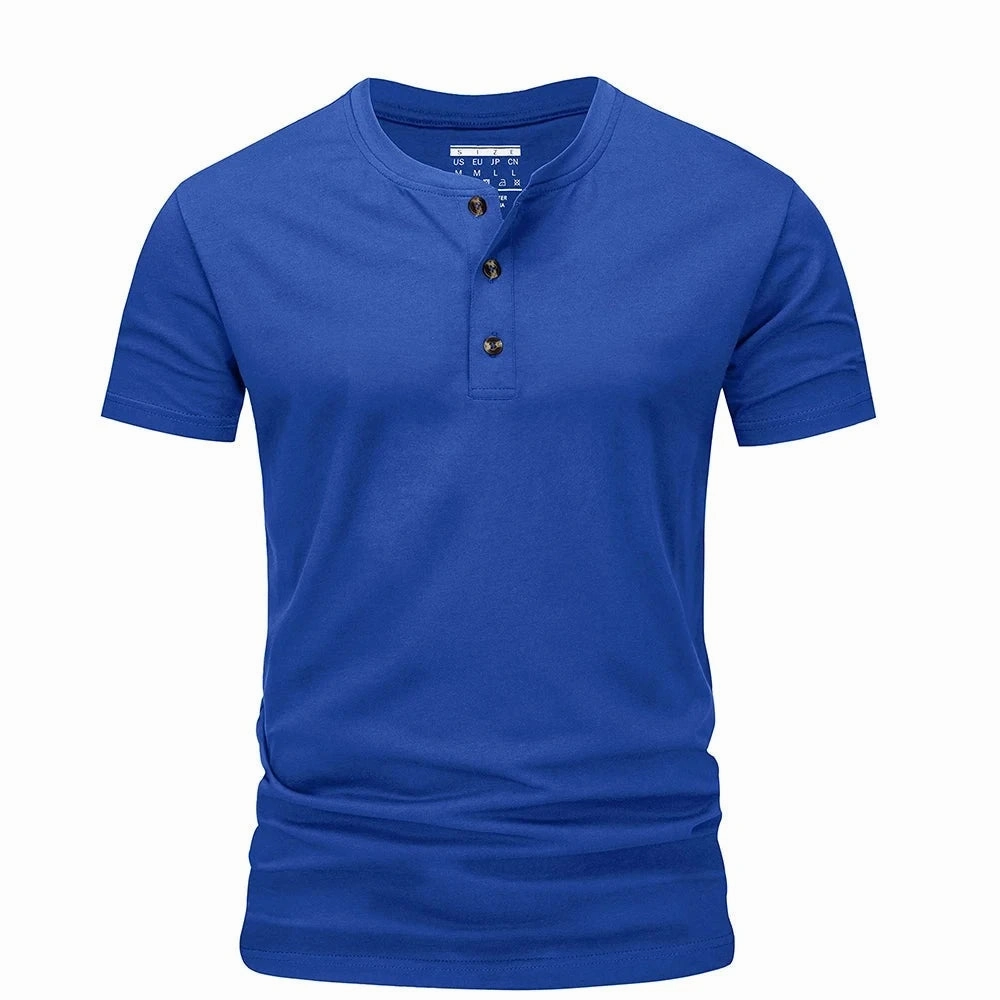 West Louis™ Fashion Henley Heather Color T-shirts