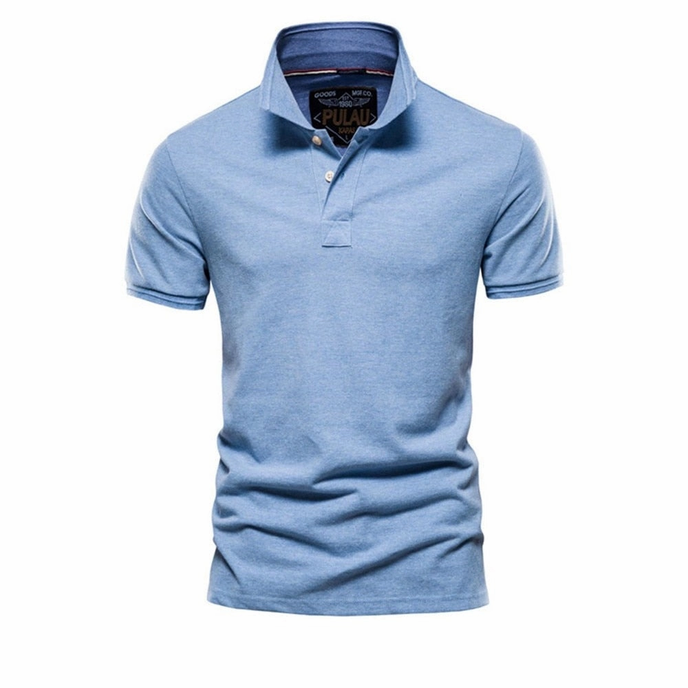 West Louis™ Men Classic Cotton Business Polo Shirt