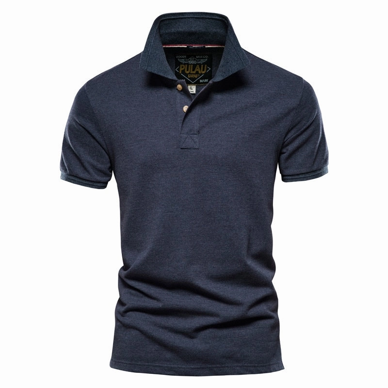 West Louis™ Men Classic Cotton Business Polo Shirt