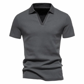 West Louis™ Men's V-Neck Polo Style Henley Tee