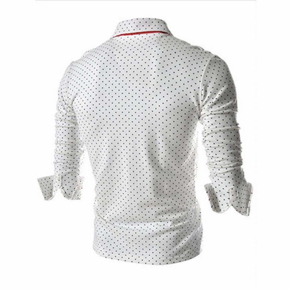 West Louis™ Polka Dot shirt collar Slim Fit Dress Shirt