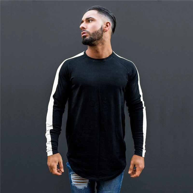West Louis™ Side Stripe Muscle Hem T-shirt