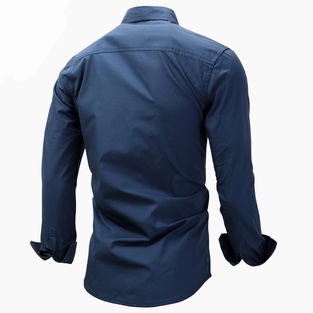 West Louis™ Solid Color Slim Fit Business Dress Shirt