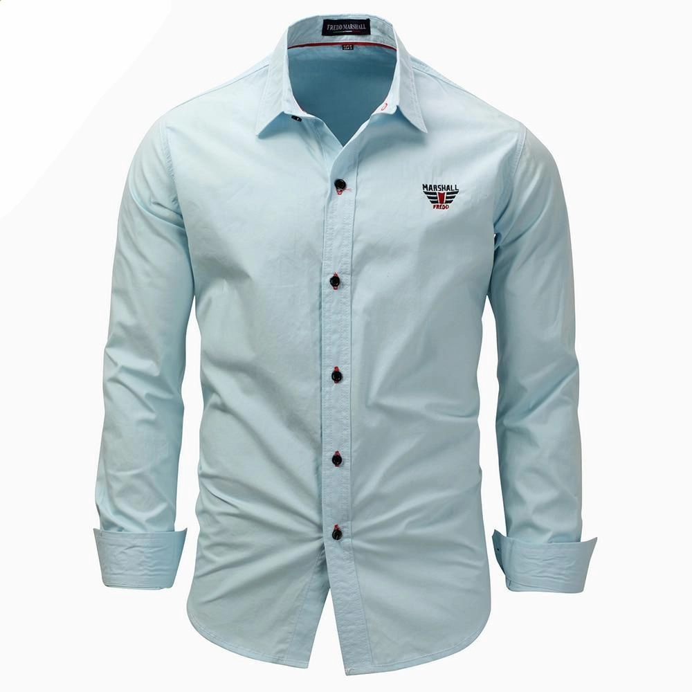West Louis™ Solid Color Slim Fit Business Dress Shirt