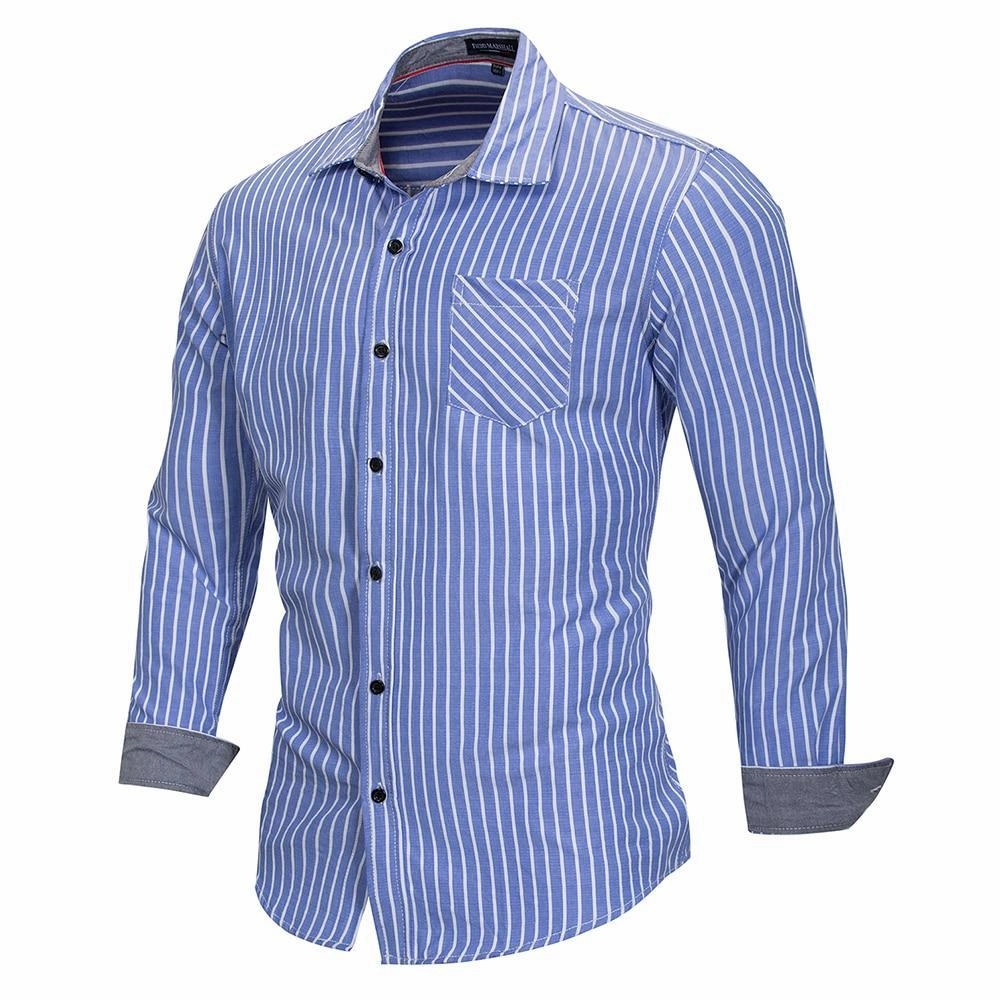 West Louis™ Striped Business Dress Shirt