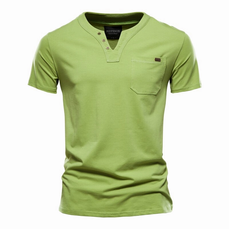 West Louis™ Summer Cotton V-neck T Shirt