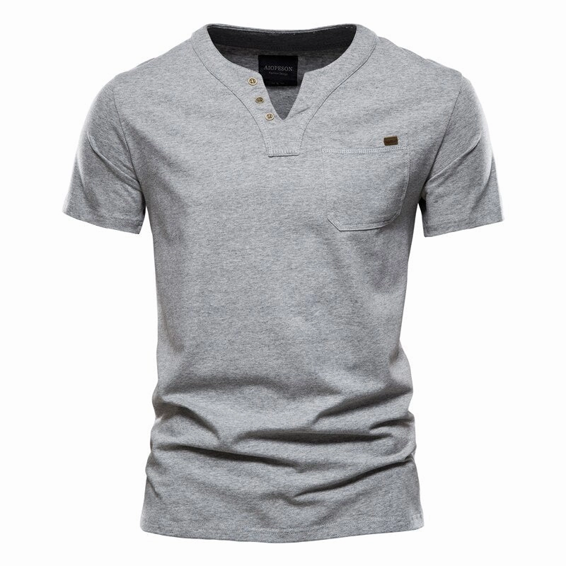 West Louis™ Summer Cotton V-neck T Shirt