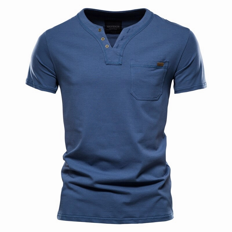 West Louis™ Summer Cotton V-neck T Shirt