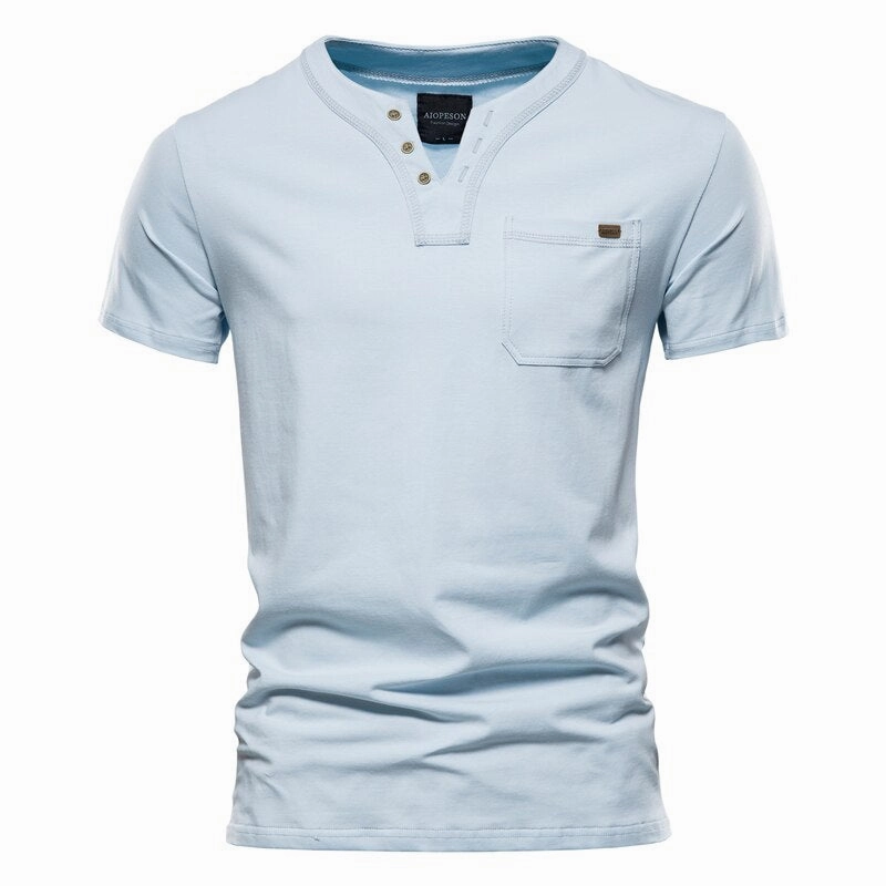 West Louis™ Summer Cotton V-neck T Shirt